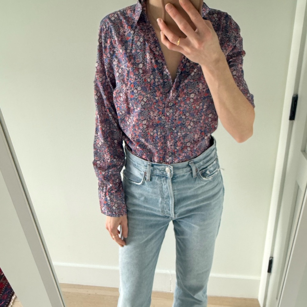 J. Crew Liberty Print Cotton Perfect Shirt